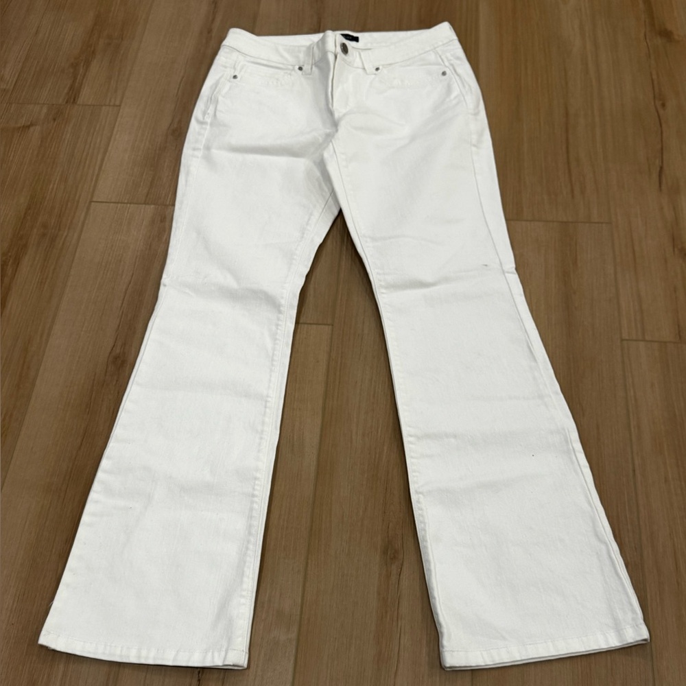 Women's White Flare Jeans - Wide Leg